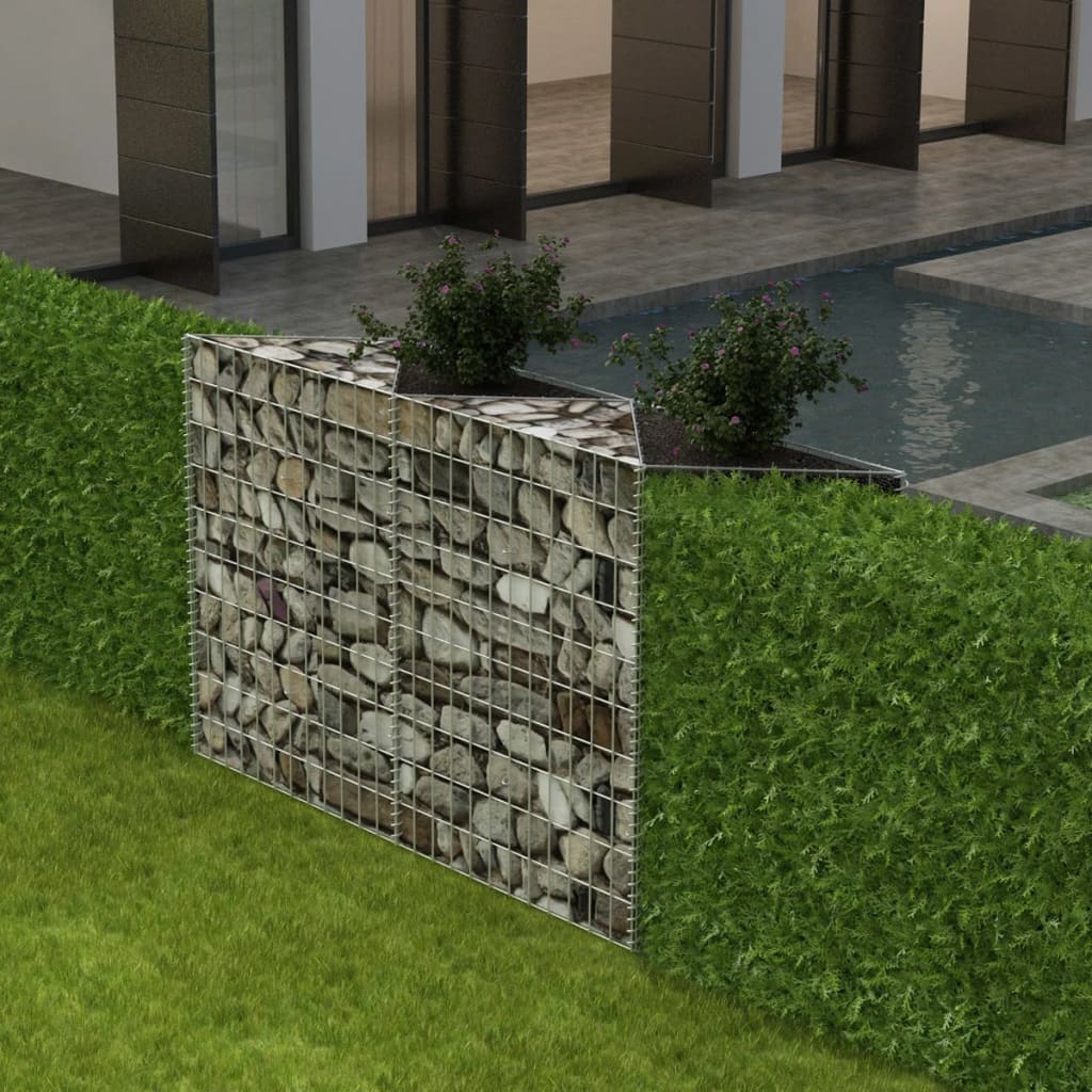 Vidaxl Gabion Basket 120x30x100 cm Acciaio zincato