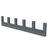 Vidaxl Gabion Basket a forma di U 570x20x100 cm acciaio