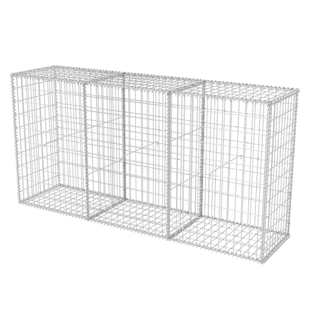 Vidaxl Gabion Basket 200x50x100 cm Acciaio zincato