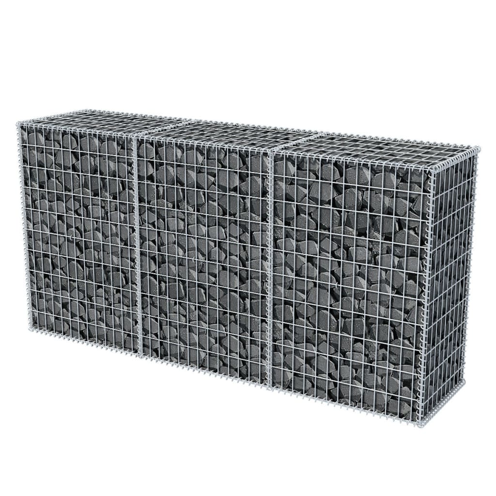 Vidaxl Gabion Basket 200x50x100 cm Acciaio zincato