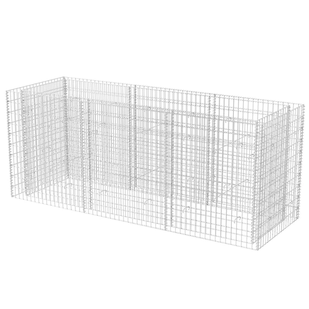 Vidaxl Gabion Planning Boîte soulevée 270x90x100 cm en acier