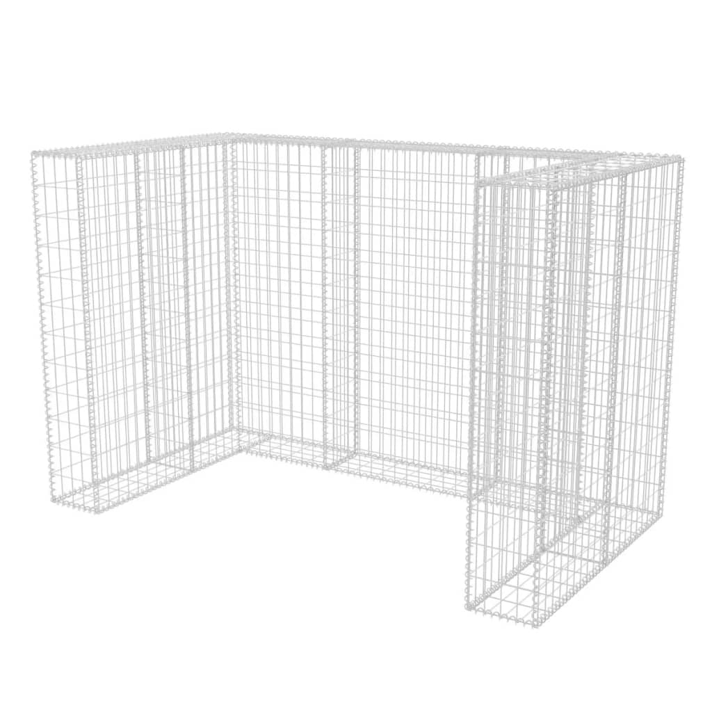 Vidaxl Schanskorf podwójne śmieci konwersja BIN 180x100x120 cm stal