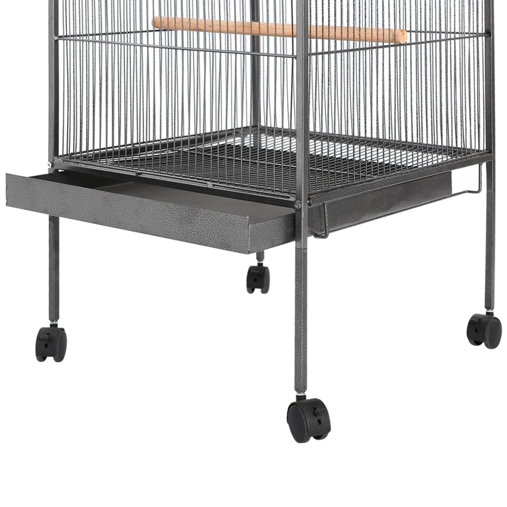 Vidaxl Bird Cage 54x54x146 cm stål sort