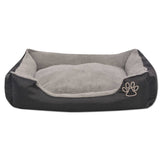 VidaXL dog bed with padded pillow size S black