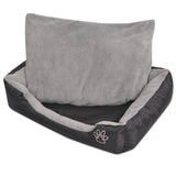 Vidaxl dog bed with padded pillow size m black