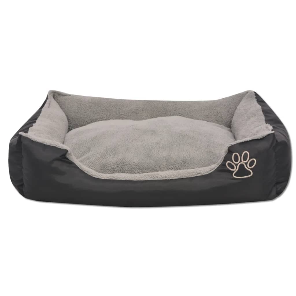 Vidaxl dog bed with padded pillow size m black