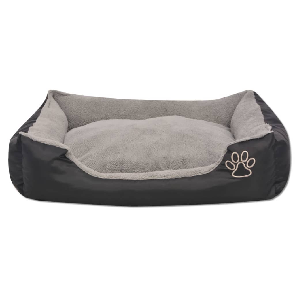 VidaXL dog bed with padded cushion size XL Black