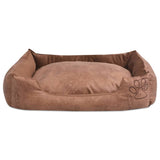 VidaXL Dog bed pillow PU artificial leather size s Beige