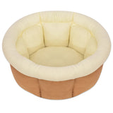 Vidaxl Tamaño de cesta de perro L beige