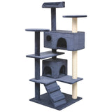 Vidaxl Cat scratching post with Sisal scratching posts 125 cm Dark blue