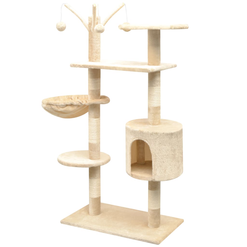 Vidaxl Cat Stracing Post avec sisal Scratch Posts 125 cm beige