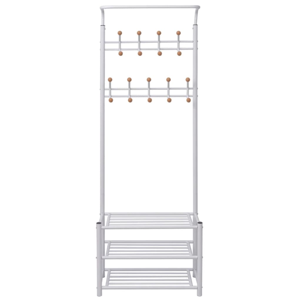 VidaXL Clothing rack with shoe storage 68x32x182.5 cm white