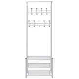 VidaXL Clothing rack with shoe storage 68x32x182.5 cm white