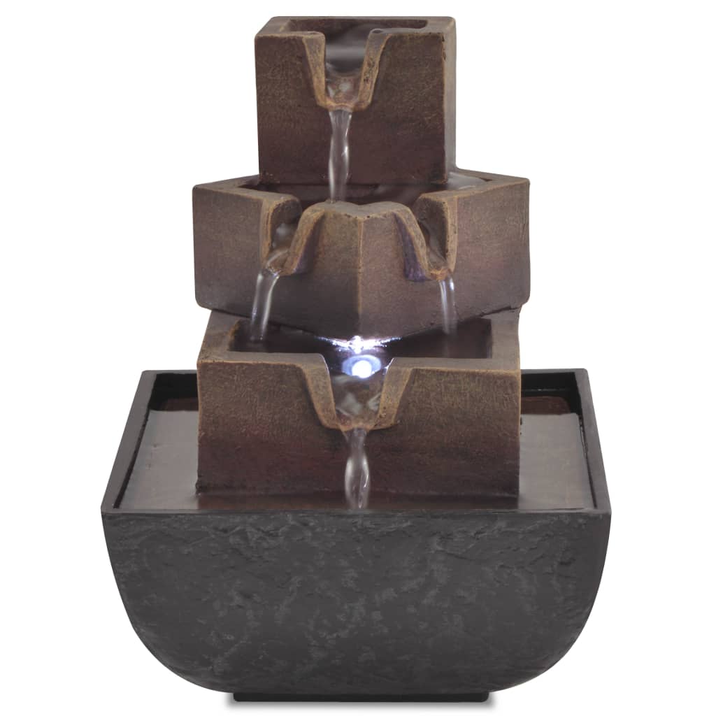 Vidaxl inner fountain with LED lighting Polyresin