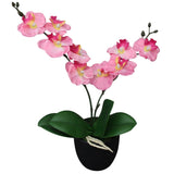 Vidaxl sztuczny orchidea roślin z garnkiem 30 cm różu