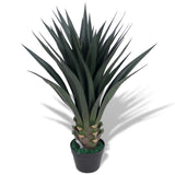 Vidaxl Art Yucca Plant avec pot 85 cm vert