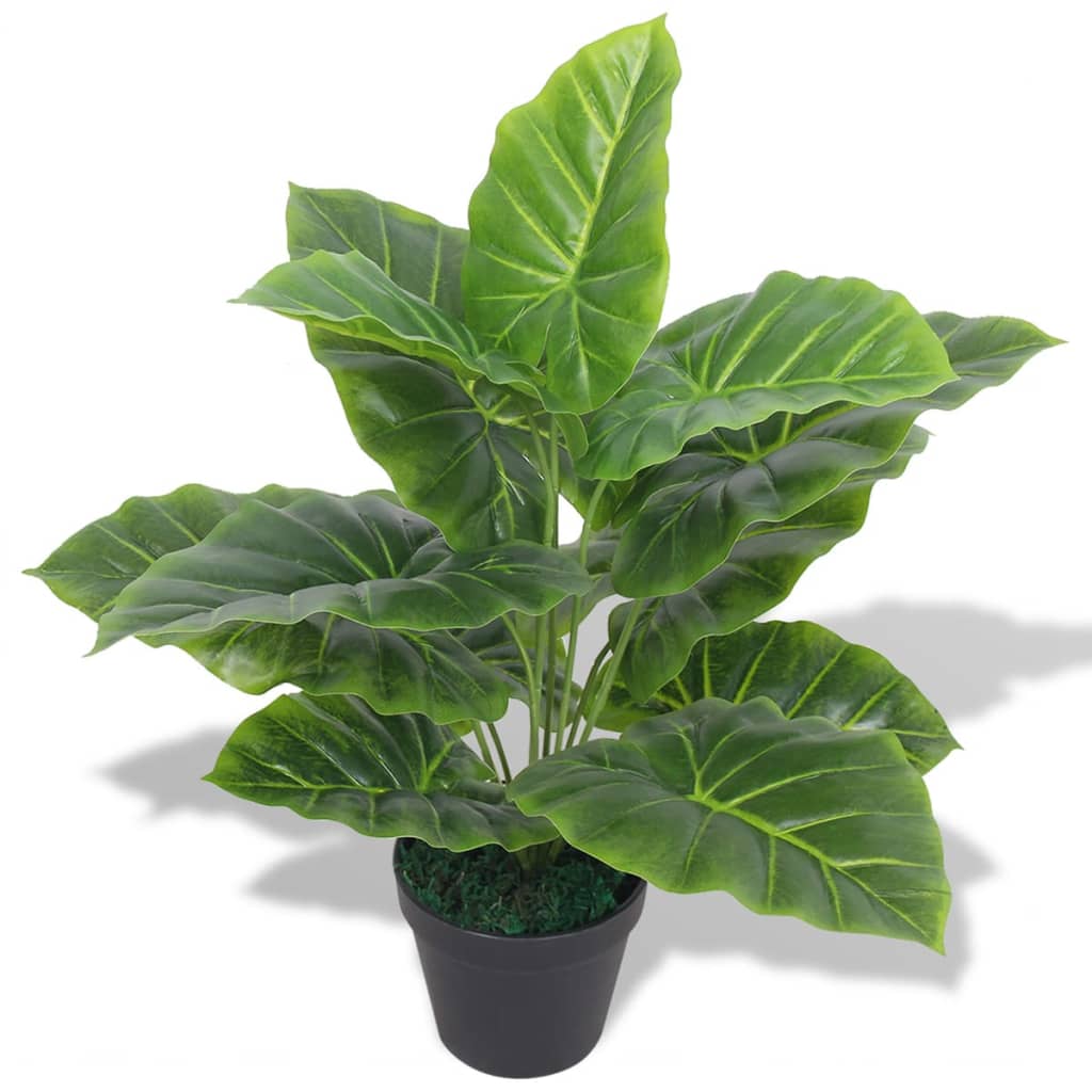 Vidaxl Art Taro Plantes avec Pot 45 cm vert