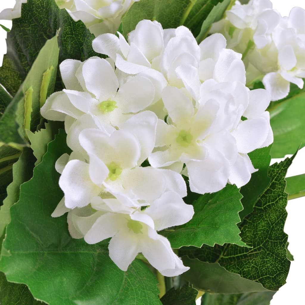 Vidaxl Art Hortensia Plant z doniczką 60 cm biały