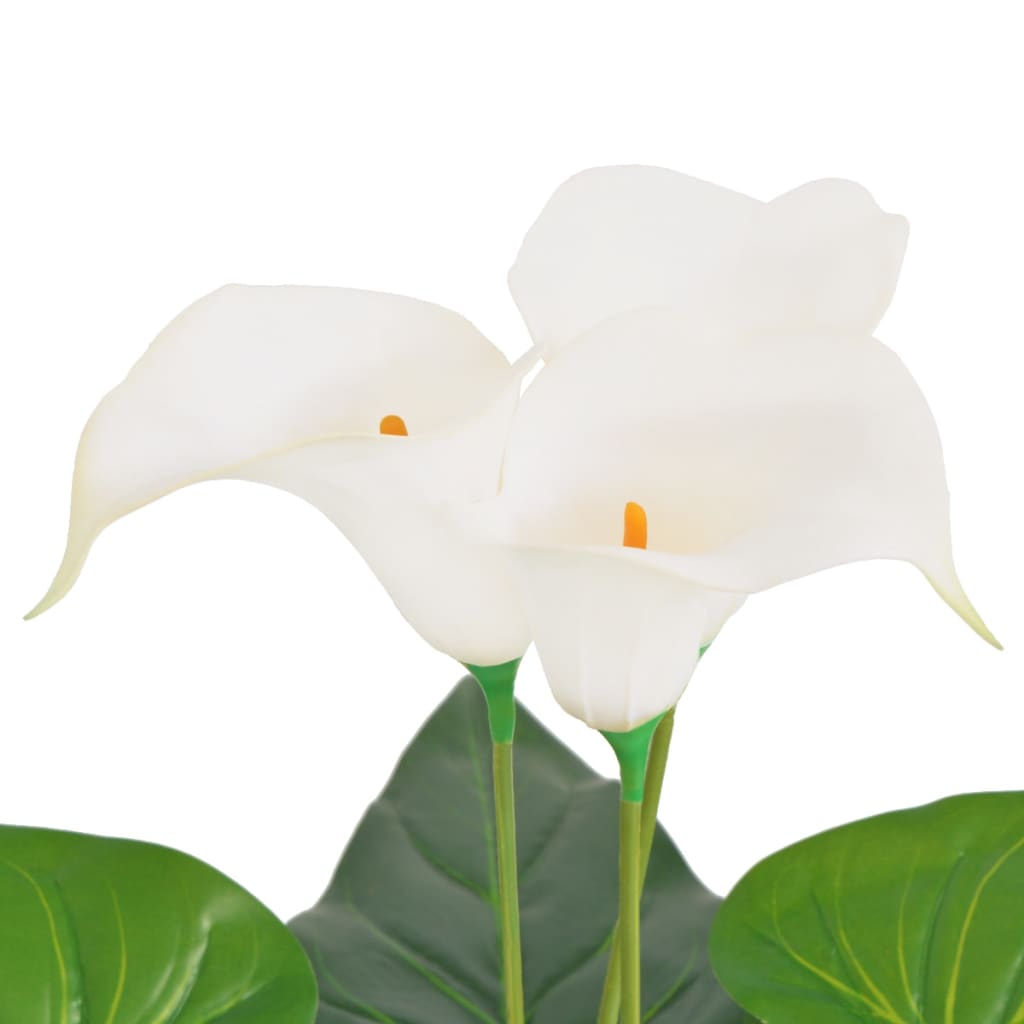 Vidaxl Art Calla Lelie Plant with garnek 45 cm biały