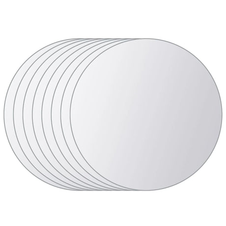 VidaXL 8 st Spiegeltegels rond glas