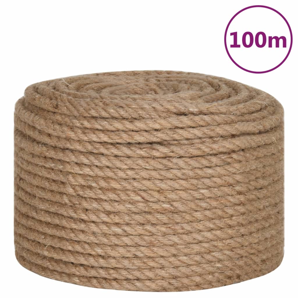 VIDAXL ROPE 100% JUTE 10 mm 100 m