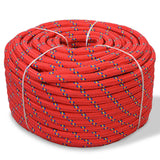 Vidaxl Boot Rope 12 mm 50 m polipropileno rojo