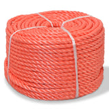 Vidaxl Rope verdreift 12 mm 100 m Polropypylen orange