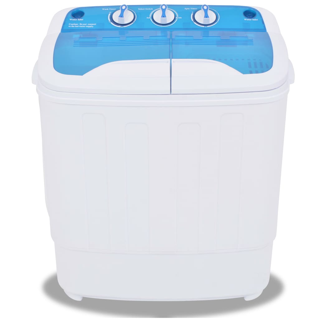 VidaXL Mini wasmachine met dubbele trommel 5,6 kg