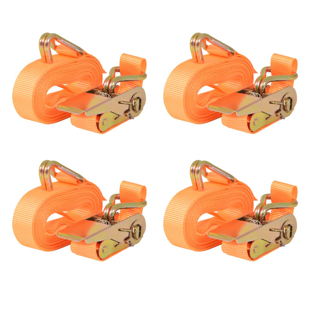 VIDAXL -Spannweite 0,4 Tonnen 6mx25 mm Orange 4 Stcs