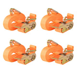 Vidaxl span Pneue 0,4 Ton 6mx25mm Orange 4 PCs