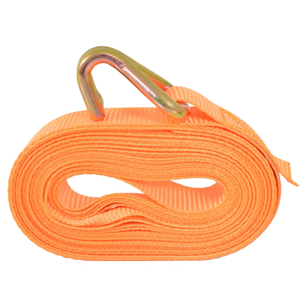 Vidaxl span Pneue 0,4 Ton 6mx25mm Orange 4 PCs