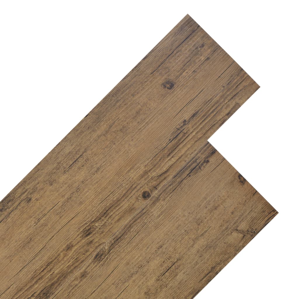 Vidaxl Floorboards Non-self-adhesive 5.26 m² 2 mm PVC walnut brown