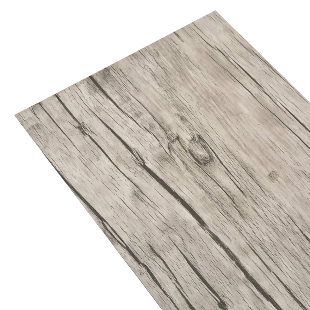 Vidaxl Floorboards Ne-séf-adhezivní 5,26 m² 2 mm PVC Washed Oak