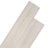 Tablas de piso de Vidaxl no adhesivo de 5.26 m² 2 mm PVC White Oak coloreado