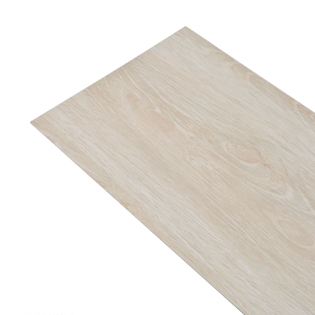 Planches de plancher vidaxl non auto-adhésive 5,26 m² 2 mm PVC chêne blanc coloré