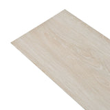 Tablas de piso de Vidaxl no adhesivo de 5.26 m² 2 mm PVC White Oak coloreado