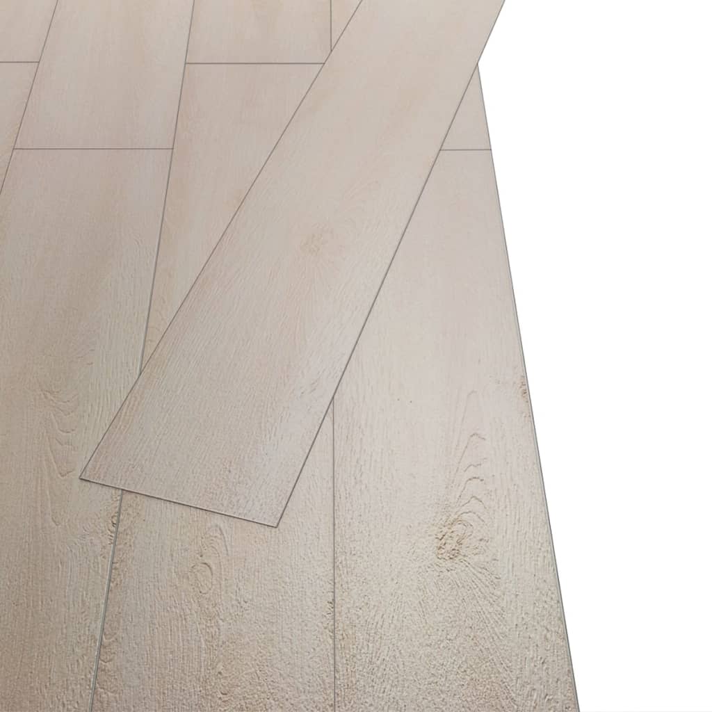 Vidaxl Floorboards Non-self-adhesive 5.26 m² 2 mm PVC white oak colored