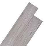 Tablas de piso de Vidaxl no adhesivo de 5.26 m² 2 mm PVC Dark Grey