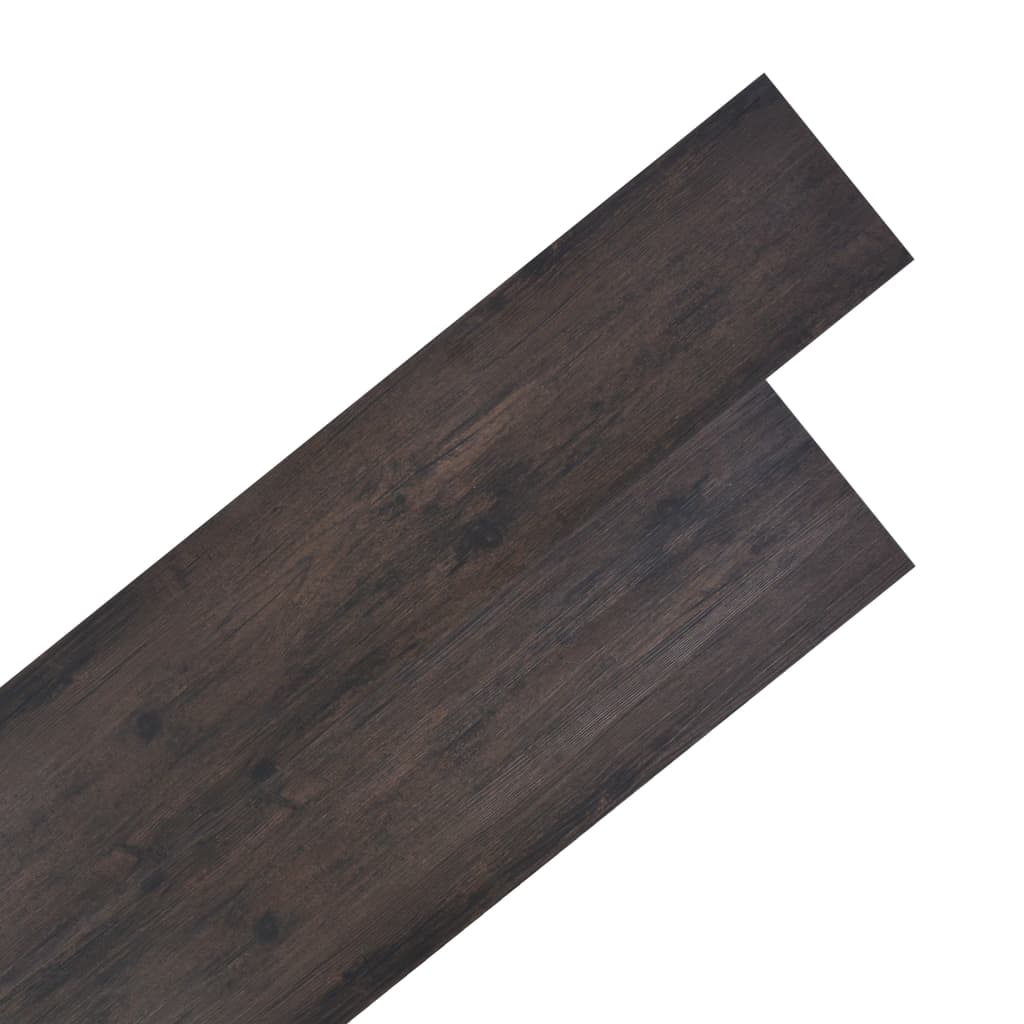 Tablas de piso Vidaxl no adhesivo 5.26 m² 2 mm PVC Oak gris oscuro