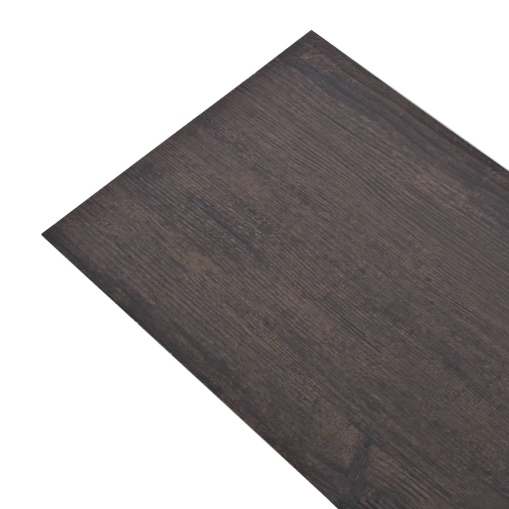 Tablas de piso Vidaxl no adhesivo 5.26 m² 2 mm PVC Oak gris oscuro