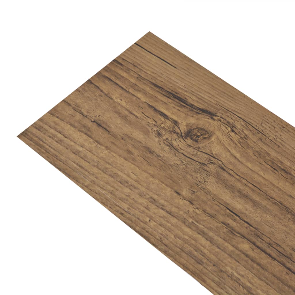 Vidaxl Floorboards Self -fast 5,02 m² 2 mm PVC Walnut Brown