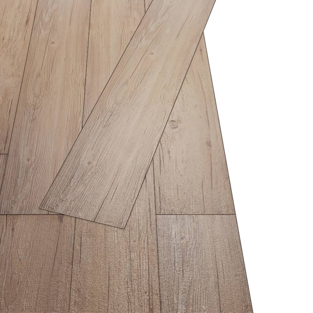 Vidaxl podłogowe płyty samozadowolenia 5,02 m² 2 mm PVC Oak Brown