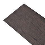 Vidaxl Floorboards Selvlavt 5,02 m² 2 mm PVC mørkebrun