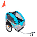 Vidaxl bicycle trailer 30 kg gray and blue