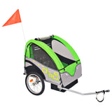 BIDAXL BICYCLE TRAILER 30 kg grå och grön