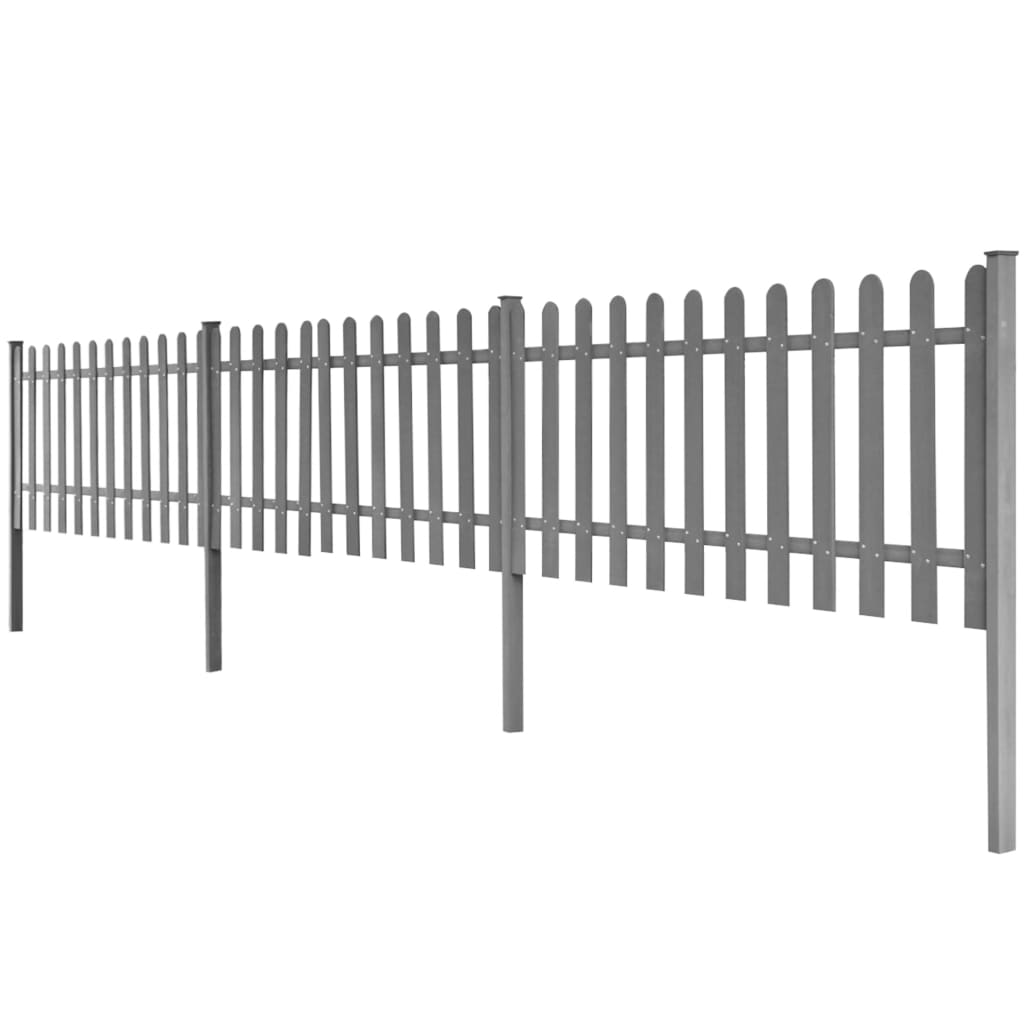 Vidaxl fence with posts 3 pcs 600x60 cm HKC