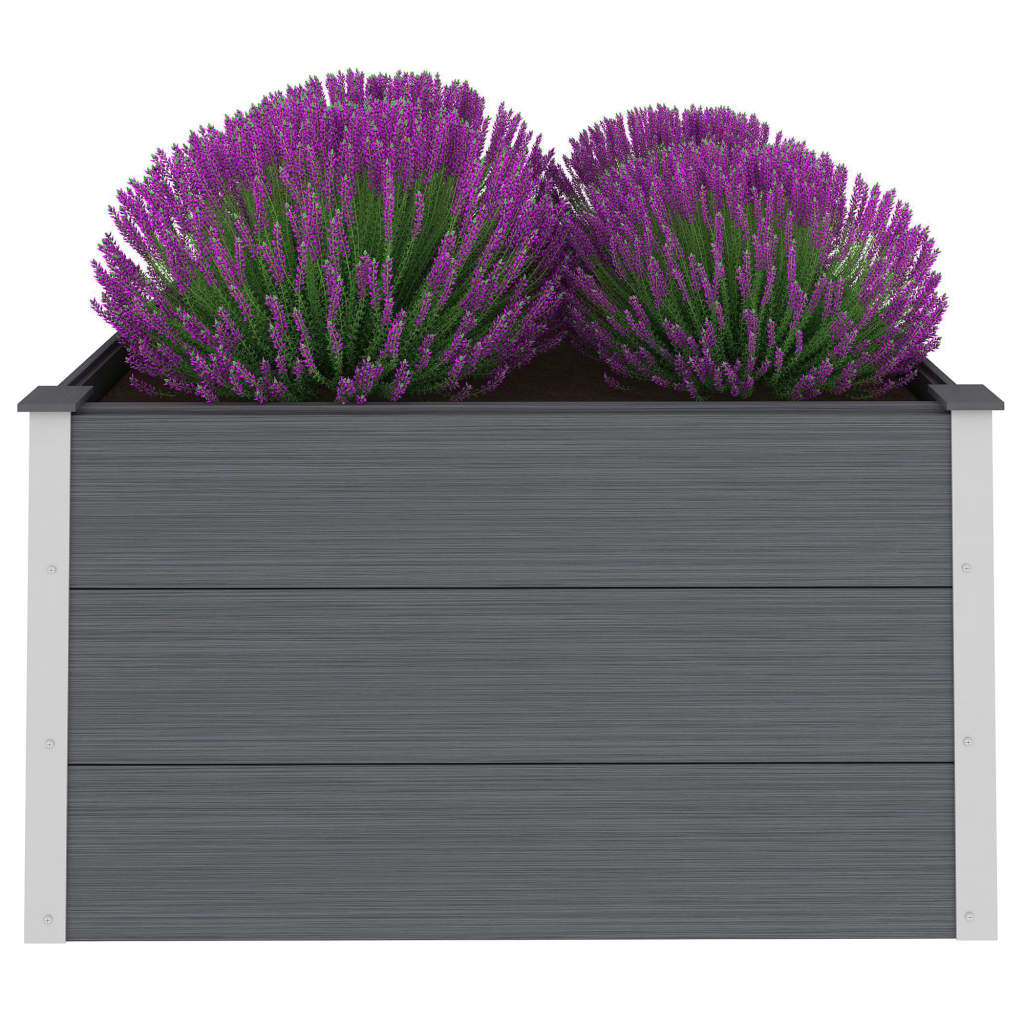 Vidaxl Planter huet 100x100x54 cm hkc Grey opgeworf