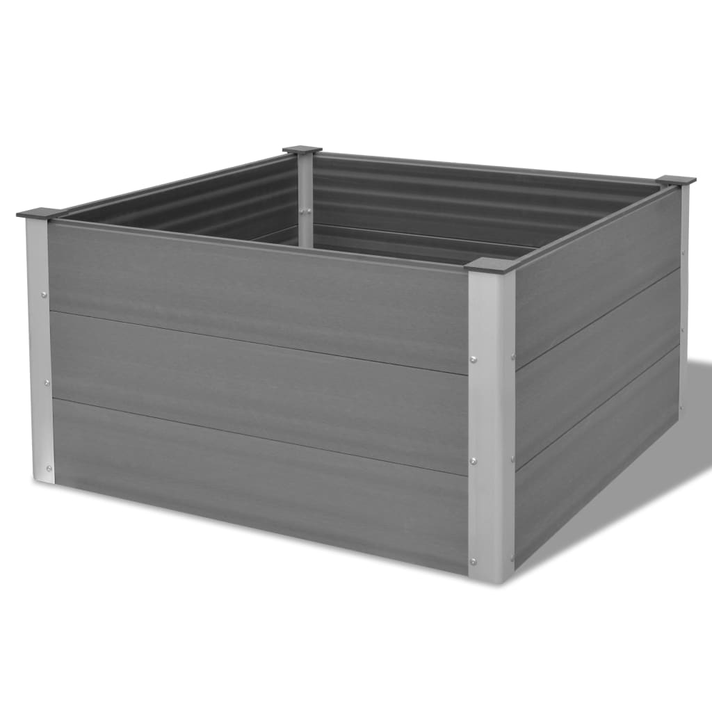 Vidaxl Planter huet 100x100x54 cm hkc Grey opgeworf