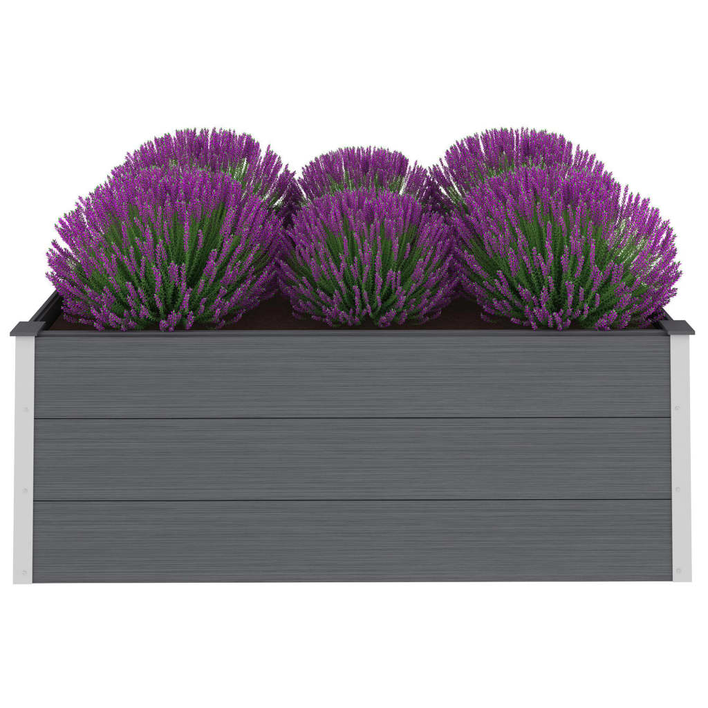 Vidaxl Planter zvedl 150x100x54 cm HKC šedá