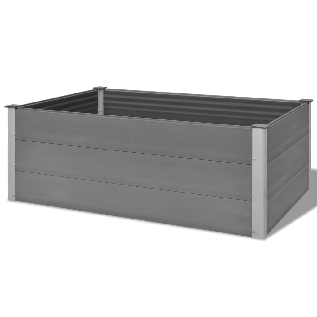 Vidaxl Planter zvedl 150x100x54 cm HKC šedá